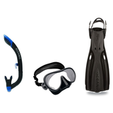 Oceanic Mask Fin Snorkel Package – Mini Shadow Single Lens, Shadow Single Lens or Predator Dual Lens Ultra Low-Volume Camo F…