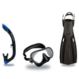 Oceanic Mask Fin Snorkel Package – Mini Shadow Single Lens, Shadow Single Lens or Predator Dual Lens Ultra Low-Volume Camo F…