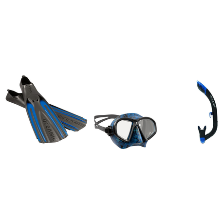 Oceanic Mask Fin Snorkel Package – Mini Shadow Single Lens, Shadow Single Lens or Predator Dual Lens Ultra Low-Volume Camo F…