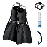 Oceanic Mask Fin Snorkel Package – Mini Shadow Single Lens, Shadow Single Lens or Predator Dual Lens Ultra Low-Volume Camo F…