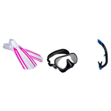 Oceanic Mask Fin Snorkel Package – Mini Shadow Single Lens, Shadow Single Lens or Predator Dual Lens Ultra Low-Volume Camo F…