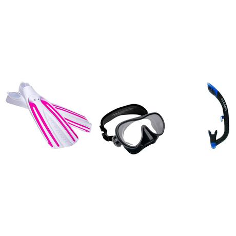 Oceanic Mask Fin Snorkel Package – Mini Shadow Single Lens, Shadow Single Lens or Predator Dual Lens Ultra Low-Volume Camo F…