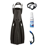 Oceanic Mask Fin Snorkel Package – Mini Shadow Single Lens, Shadow Single Lens or Predator Dual Lens Ultra Low-Volume Camo F…