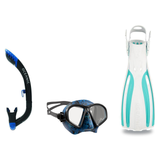 Oceanic Mask Fin Snorkel Package – Mini Shadow Single Lens, Shadow Single Lens or Predator Dual Lens Ultra Low-Volume Camo F…