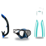 Oceanic Mask Fin Snorkel Package – Mini Shadow Single Lens, Shadow Single Lens or Predator Dual Lens Ultra Low-Volume Camo F…