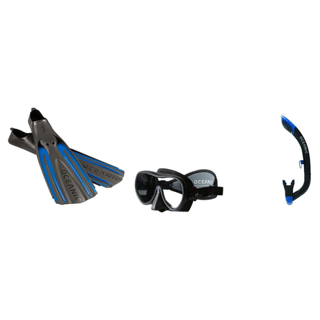 Oceanic Mask Fin Snorkel Package – Mini Shadow Single Lens, Shadow Single Lens or Predator Dual Lens Ultra Low-Volume Camo F…