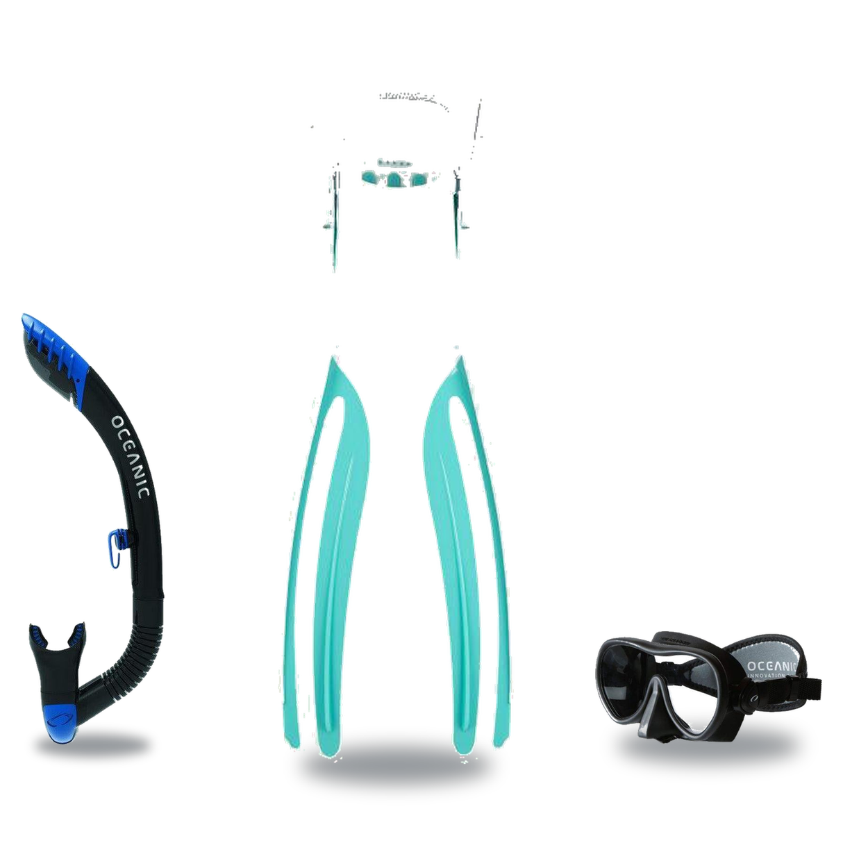Oceanic Mask Fin Snorkel Package – Mini Shadow Single Lens, Shadow Single Lens or Predator Dual Lens Ultra Low-Volume Camo F…