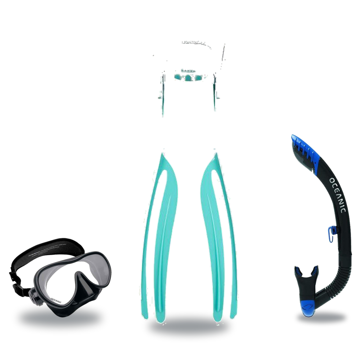 Oceanic Mask Fin Snorkel Package – Mini Shadow Single Lens, Shadow Single Lens or Predator Dual Lens Ultra Low-Volume Camo F…