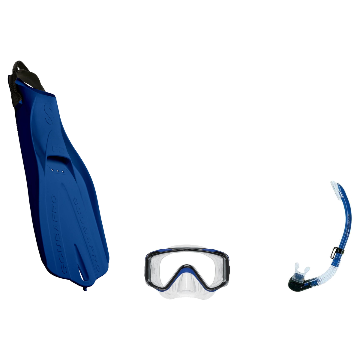 Scubapro Mask Fin Snorkel Package – Crystal Vu Plus, Crystal Vu Plus Purge or Solo Frameless Mask + Nexus Purge Valve Snorke…