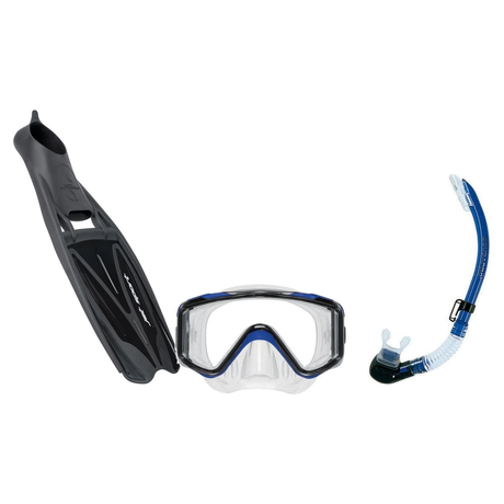 Scubapro Mask Fin Snorkel Package – Crystal Vu Plus, Crystal Vu Plus Purge or Solo Frameless Mask + Nexus Purge Valve Snorke…