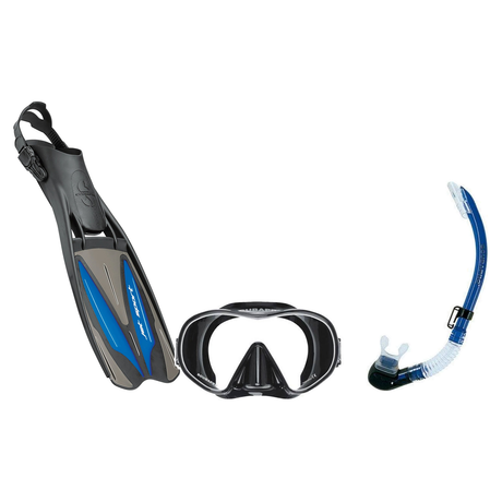Scubapro Mask Fin Snorkel Package – Crystal Vu Plus, Crystal Vu Plus Purge or Solo Frameless Mask + Nexus Purge Valve Snorke…