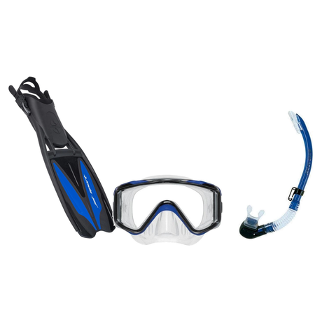 Scubapro Mask Fin Snorkel Package – Crystal Vu Plus, Crystal Vu Plus Purge or Solo Frameless Mask + Nexus Purge Valve Snorke…
