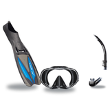 Scubapro Mask Fin Snorkel Package – Crystal Vu Plus, Crystal Vu Plus Purge or Solo Frameless Mask + Nexus Purge Valve Snorke…