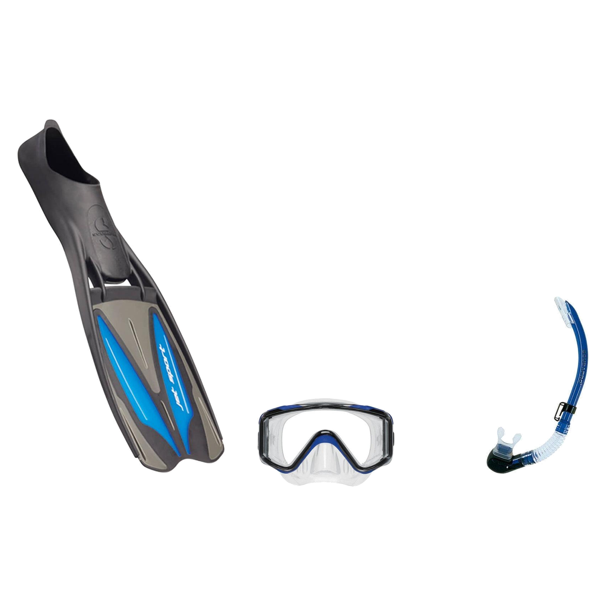 Scubapro Mask Fin Snorkel Package – Crystal Vu Plus, Crystal Vu Plus Purge or Solo Frameless Mask + Nexus Purge Valve Snorke…