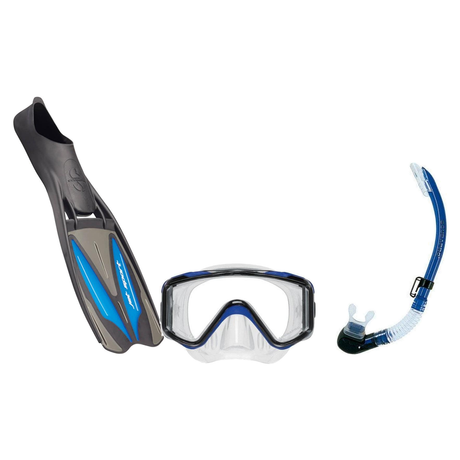 Scubapro Mask Fin Snorkel Package – Crystal Vu Plus, Crystal Vu Plus Purge or Solo Frameless Mask + Nexus Purge Valve Snorke…