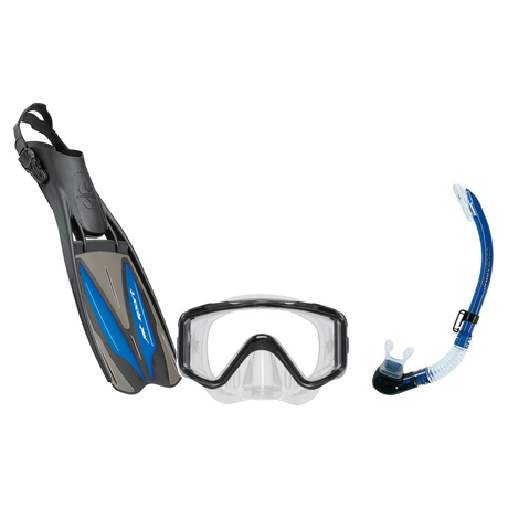 Scubapro Mask Fin Snorkel Package – Crystal Vu Plus, Crystal Vu Plus Purge or Solo Frameless Mask + Nexus Purge Valve Snorke…
