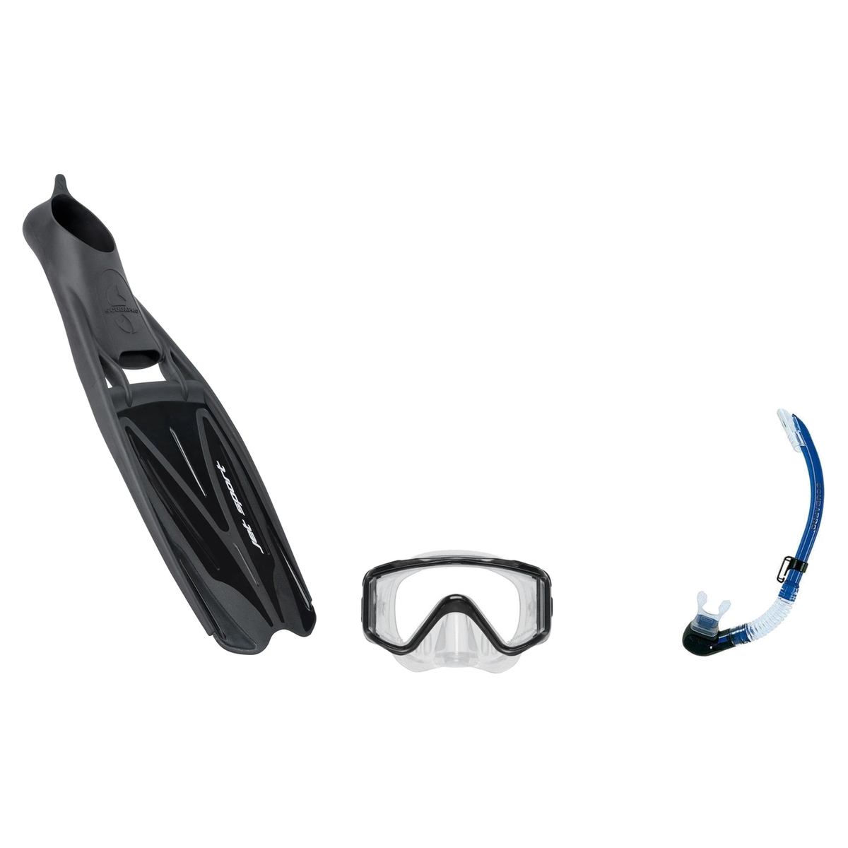 Scubapro Mask Fin Snorkel Package – Crystal Vu Plus, Crystal Vu Plus Purge or Solo Frameless Mask + Nexus Purge Valve Snorke…