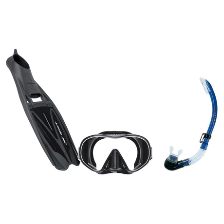 Scubapro Mask Fin Snorkel Package – Crystal Vu Plus, Crystal Vu Plus Purge or Solo Frameless Mask + Nexus Purge Valve Snorke…
