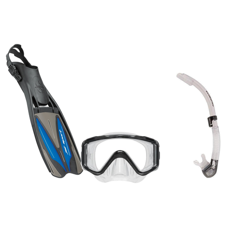 Scubapro Mask Fin Snorkel Package – Crystal Vu Plus Purge, Crystal Vu Plus or Solo Frameless Mask + Nexus Purge Valve Snorke…