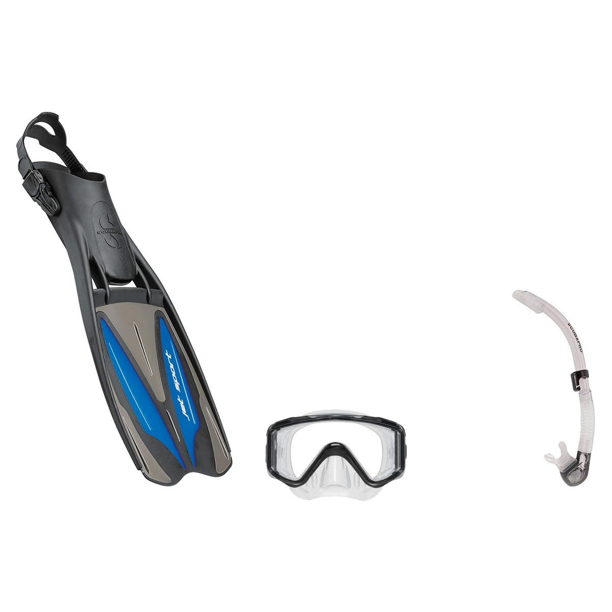 Scubapro Mask Fin Snorkel Package – Crystal Vu Plus Purge, Crystal Vu Plus or Solo Frameless Mask + Nexus Purge Valve Snorke…