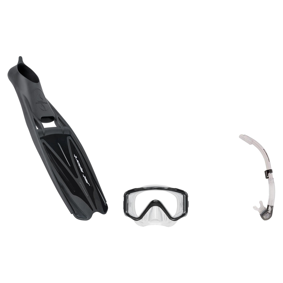 Scubapro Mask Fin Snorkel Package – Crystal Vu Plus Purge, Crystal Vu Plus or Solo Frameless Mask + Nexus Purge Valve Snorke…