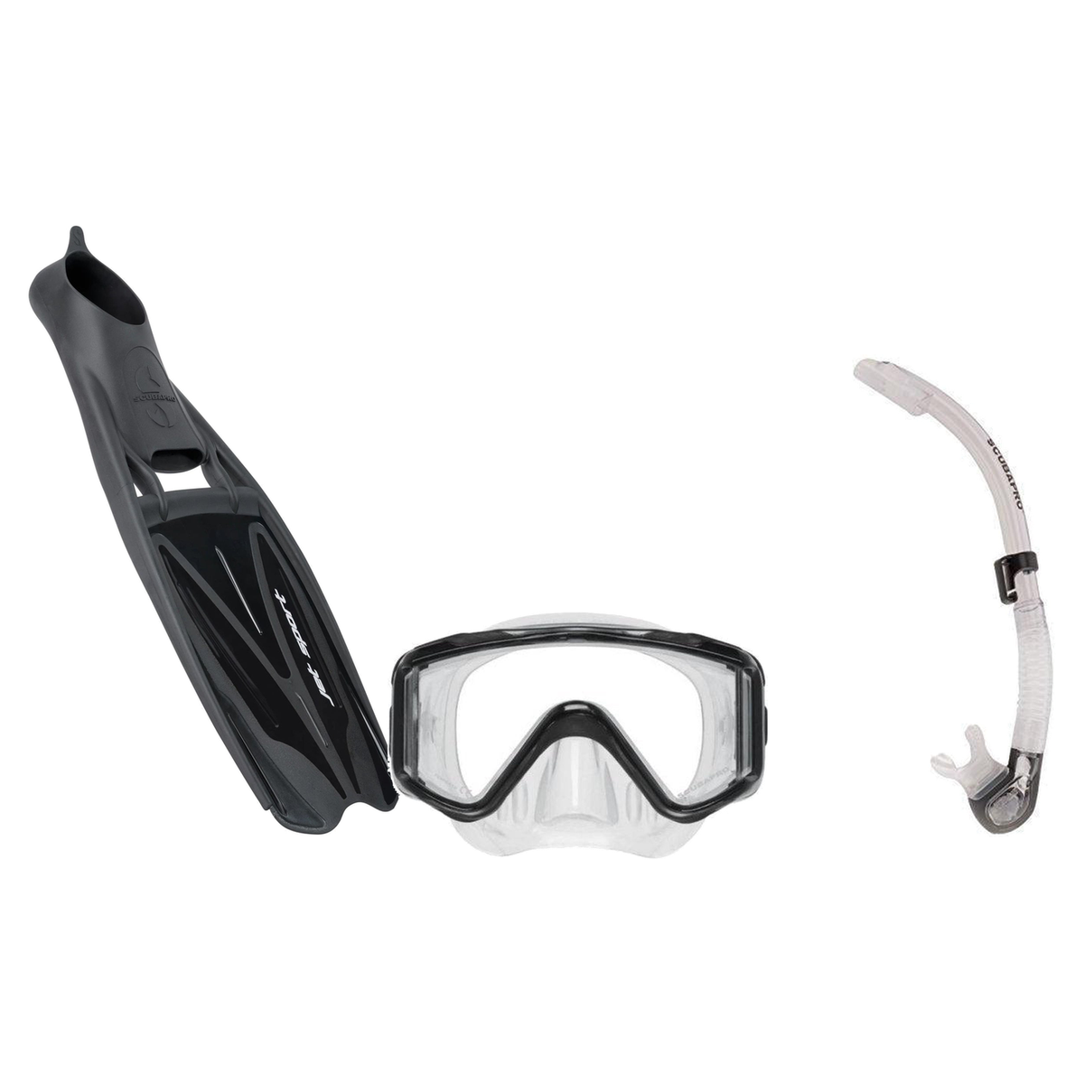 Scubapro Mask Fin Snorkel Package – Crystal Vu Plus Purge, Crystal Vu Plus or Solo Frameless Mask + Nexus Purge Valve Snorke…