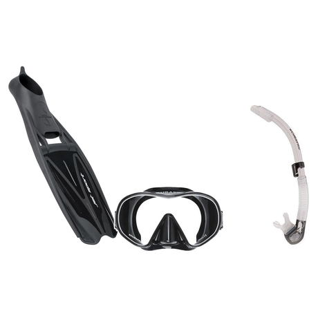 Scubapro Mask Fin Snorkel Package – Crystal Vu Plus Purge, Crystal Vu Plus or Solo Frameless Mask + Nexus Purge Valve Snorke…
