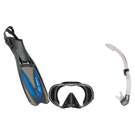 Scubapro Mask Fin Snorkel Package – Crystal Vu Plus Purge, Crystal Vu Plus or Solo Frameless Mask + Nexus Purge Valve Snorke…