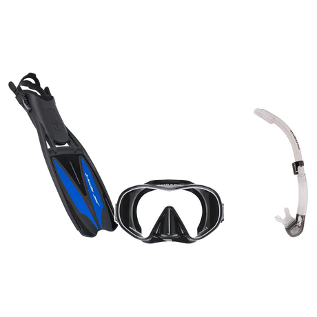 Scubapro Mask Fin Snorkel Package – Crystal Vu Plus Purge, Crystal Vu Plus or Solo Frameless Mask + Nexus Purge Valve Snorke…