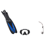 Scubapro Mask Fin Snorkel Package – Crystal Vu Plus Purge, Crystal Vu Plus or Solo Frameless Mask + Nexus Purge Valve Snorke…