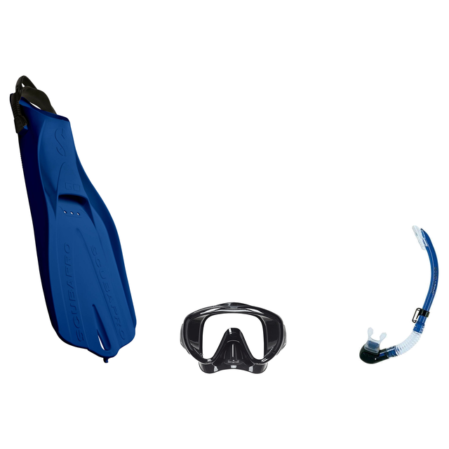 Scubapro Mask Fin Snorkel Package – Flux Single Lens, Frameless or Gorilla Frameless Mask + Nexus Purge Valve Snorkel + GO T…