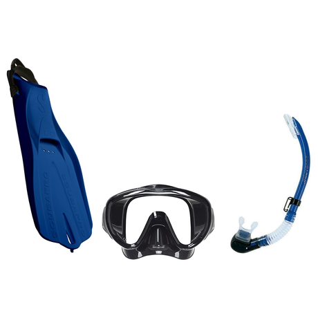 Scubapro Mask Fin Snorkel Package – Flux Single Lens, Frameless or Gorilla Frameless Mask + Nexus Purge Valve Snorkel + GO T…