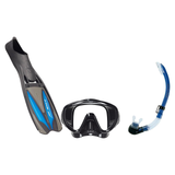 Scubapro Mask Fin Snorkel Package – Flux Single Lens, Frameless or Gorilla Frameless Mask + Nexus Purge Valve Snorkel + GO T…