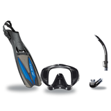 Scubapro Mask Fin Snorkel Package – Flux Single Lens, Frameless or Gorilla Frameless Mask + Nexus Purge Valve Snorkel + GO T…