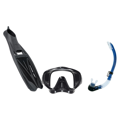 Scubapro Mask Fin Snorkel Package – Flux Single Lens, Frameless or Gorilla Frameless Mask + Nexus Purge Valve Snorkel + GO T…