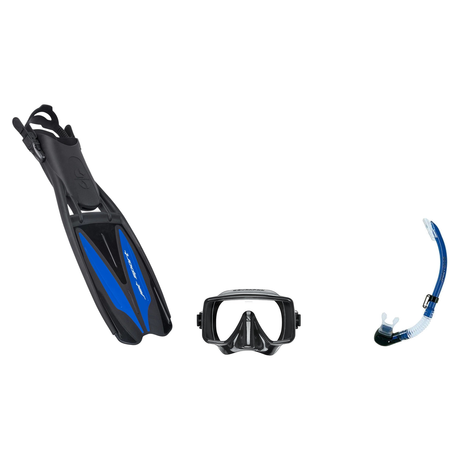 Scubapro Mask Fin Snorkel Package – Frameless, Gorilla Frameless or Flux Single Lens Mask + Nexus Purge Valve Snorkel + GO T…