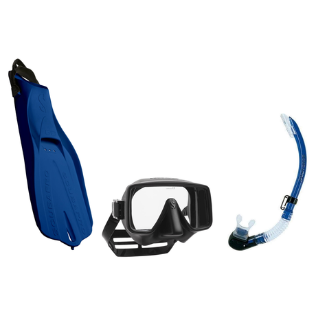 Scubapro Mask Fin Snorkel Package – Frameless, Gorilla Frameless or Flux Single Lens Mask + Nexus Purge Valve Snorkel + GO T…