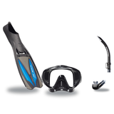 Scubapro Mask Fin Snorkel Package – Frameless, Gorilla Frameless or Flux Single Lens Mask + Nexus Purge Valve Snorkel + GO T…