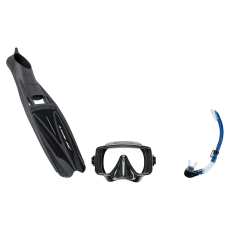 Scubapro Mask Fin Snorkel Package – Frameless, Gorilla Frameless or Flux Single Lens Mask + Nexus Purge Valve Snorkel + GO T…