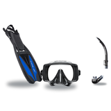 Scubapro Mask Fin Snorkel Package – Frameless, Gorilla Frameless or Flux Single Lens Mask + Nexus Purge Valve Snorkel + GO T…