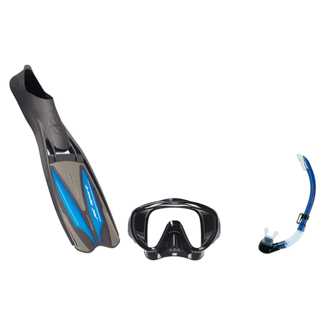 Scubapro Mask Fin Snorkel Package – Frameless, Gorilla Frameless or Flux Single Lens Mask + Nexus Purge Valve Snorkel + GO T…