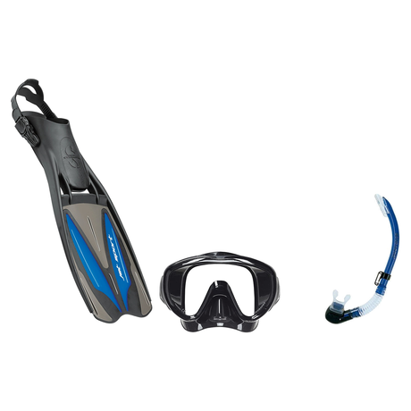 Scubapro Mask Fin Snorkel Package – Frameless, Gorilla Frameless or Flux Single Lens Mask + Nexus Purge Valve Snorkel + GO T…