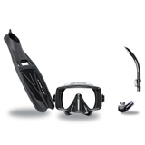 Scubapro Mask Fin Snorkel Package – Frameless, Gorilla Frameless or Flux Single Lens Mask + Nexus Purge Valve Snorkel + GO T…