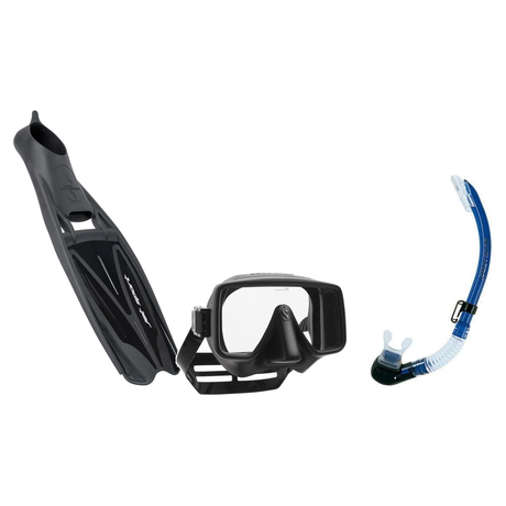 Scubapro Mask Fin Snorkel Package – Frameless, Gorilla Frameless or Flux Single Lens Mask + Nexus Purge Valve Snorkel + GO T…