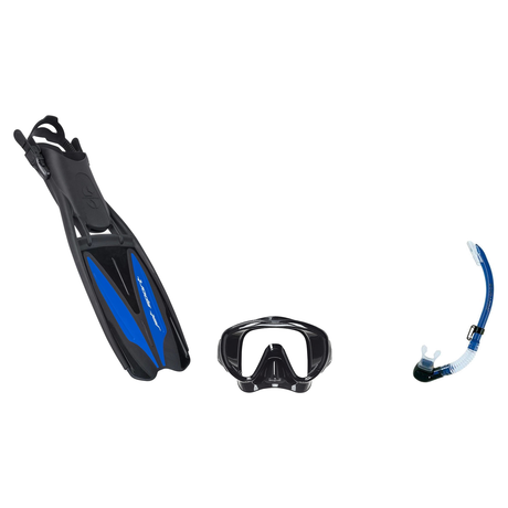Scubapro Mask Fin Snorkel Package – Frameless, Gorilla Frameless or Flux Single Lens Mask + Nexus Purge Valve Snorkel + GO T…