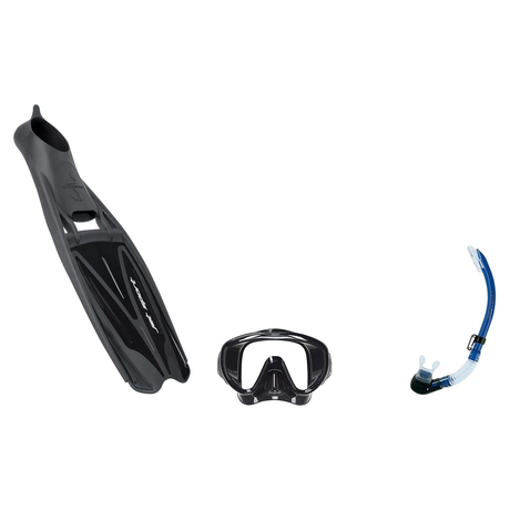 Scubapro Mask Fin Snorkel Package – Frameless, Gorilla Frameless or Flux Single Lens Mask + Nexus Purge Valve Snorkel + GO T…