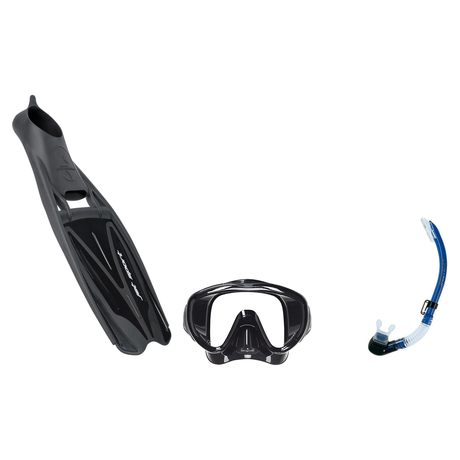 Scubapro Mask Fin Snorkel Package – Frameless, Gorilla Frameless or Flux Single Lens Mask + Nexus Purge Valve Snorkel + GO T…