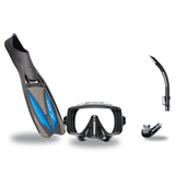 Scubapro Mask Fin Snorkel Package – Frameless, Gorilla Frameless or Flux Single Lens Mask + Nexus Purge Valve Snorkel + GO T…
