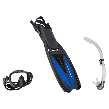 Scubapro Mask Fin Snorkel Package – Ghost, Spectra or Spectra Mini Mask + Nexus Purge Valve Snorkel + GO Travel Fins — Ghost…