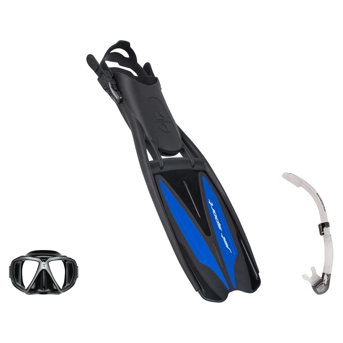 Scubapro Mask Fin Snorkel Package – Ghost, Spectra or Spectra Mini Mask + Nexus Purge Valve Snorkel + GO Travel Fins — Spect…